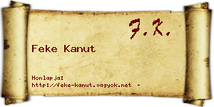 Feke Kanut névjegykártya